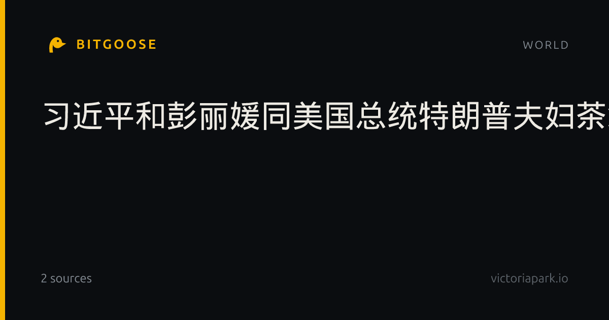 习近平和彭丽媛同美国总统特朗普夫妇茶叙