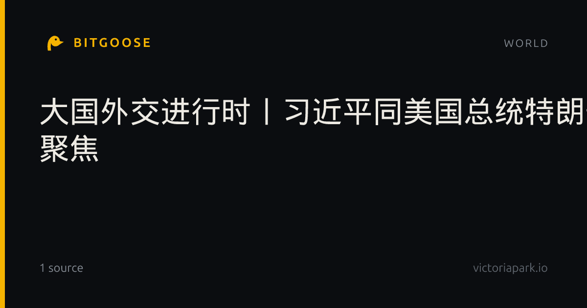 大国外交进行时丨习近平同美国总统特朗普小范围交流- 聚焦