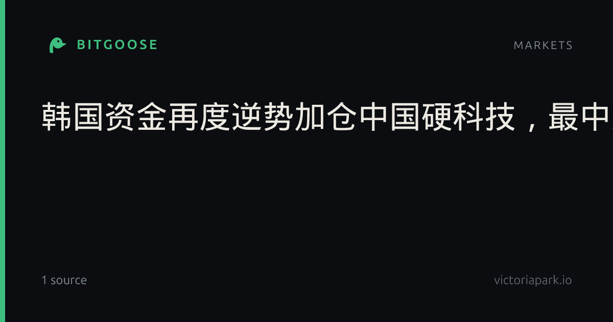 韩国资金再度逆势加仓中国硬科技，最中意哪些股？