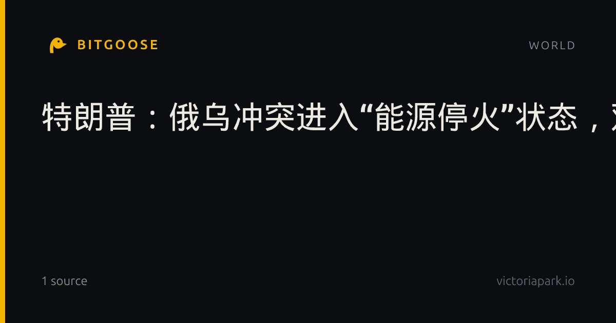 特朗普：俄乌冲突进入“能源停火”状态，双方均已同意