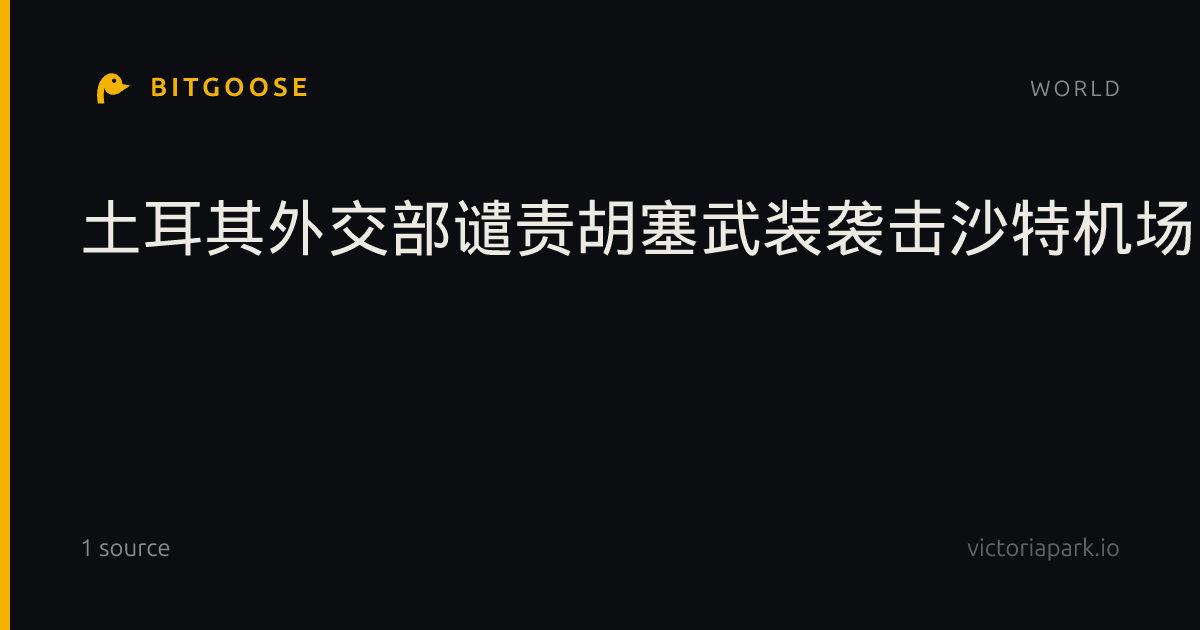 土耳其外交部谴责胡塞武装袭击沙特机场