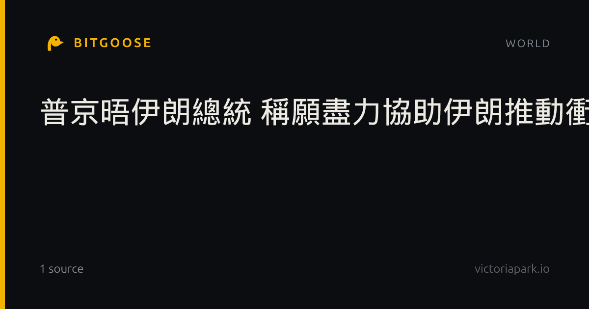 普京晤伊朗總統 稱願盡力協助伊朗推動衝突解決