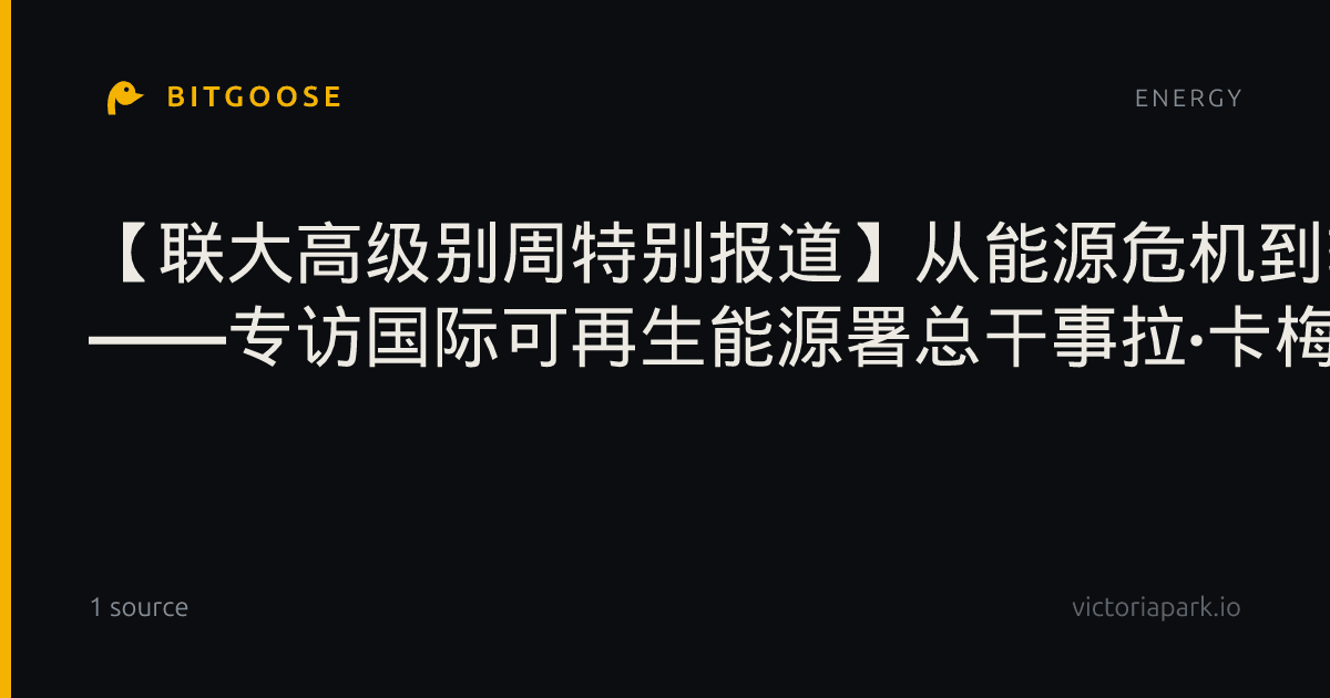 【联大高级别周特别报道】从能源危机到转型:可再生能源重塑能源安全 ——专访国际可再生能源署总干事拉·卡梅拉