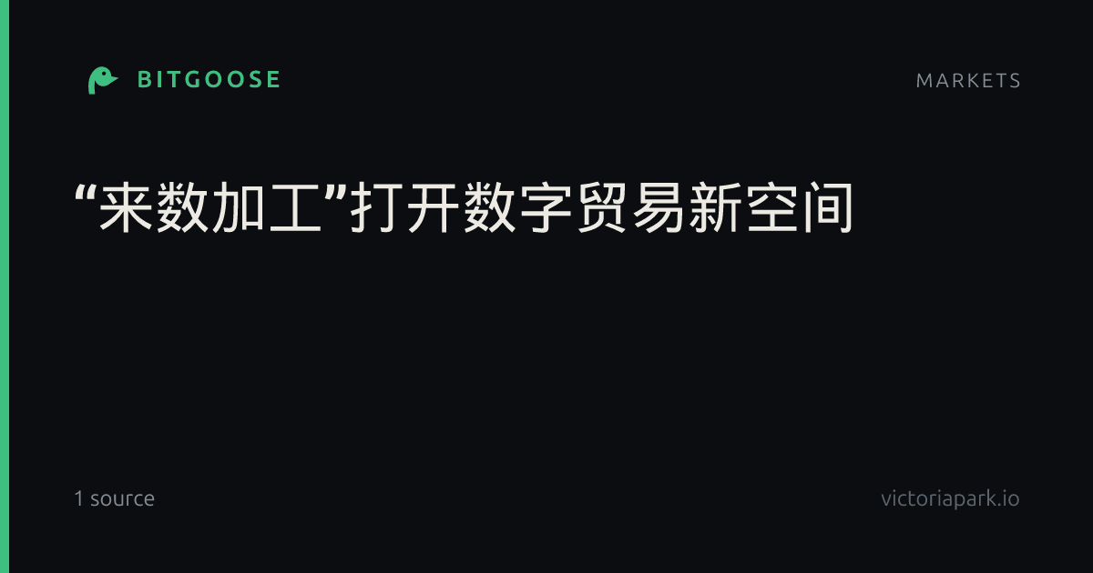 “来数加工”打开数字贸易新空间