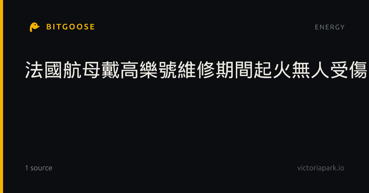 法國航母戴高樂號維修期間起火無人受傷