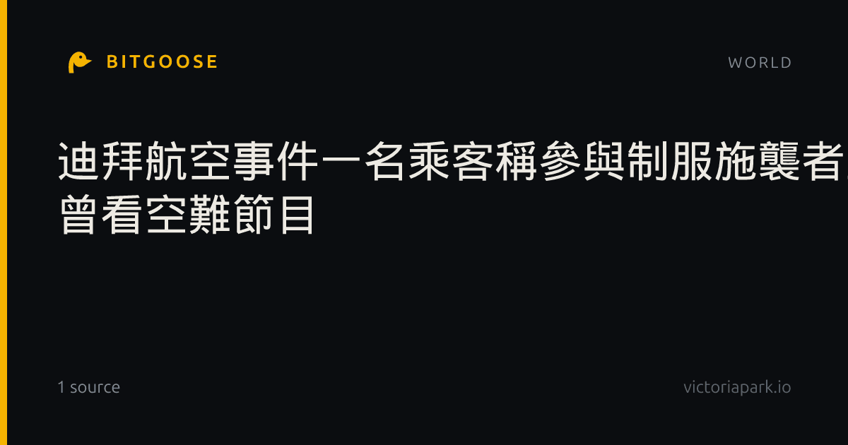 迪拜航空事件一名乘客稱參與制服施襲者並拉操縱桿 曾看空難節目