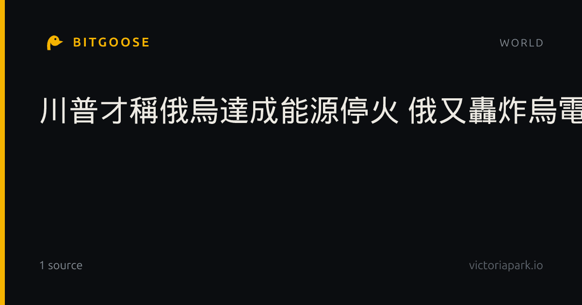 川普才稱俄烏達成能源停火 俄又轟炸烏電廠