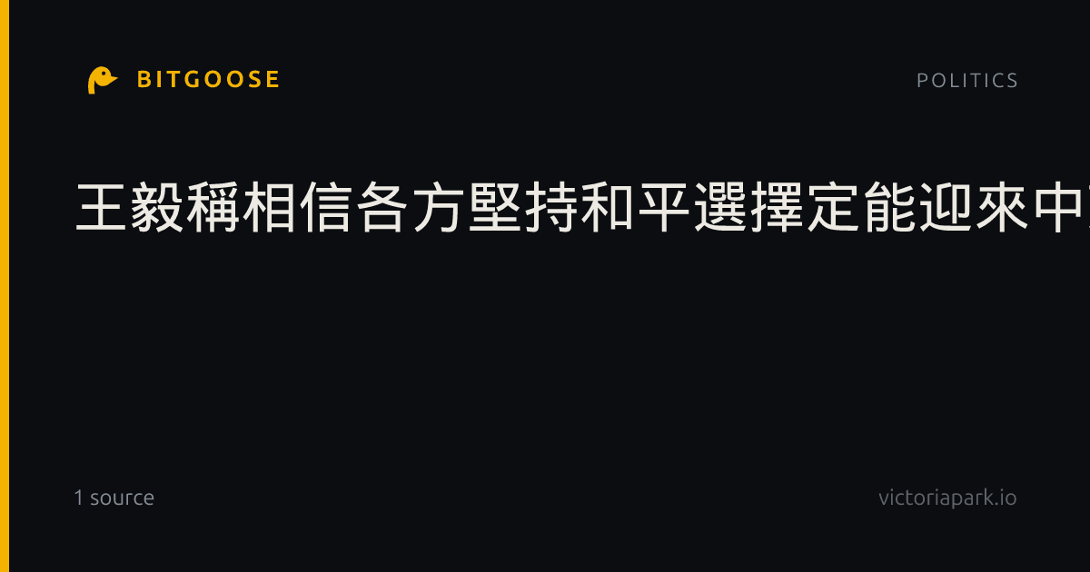 王毅稱相信各方堅持和平選擇定能迎來中東光明前景