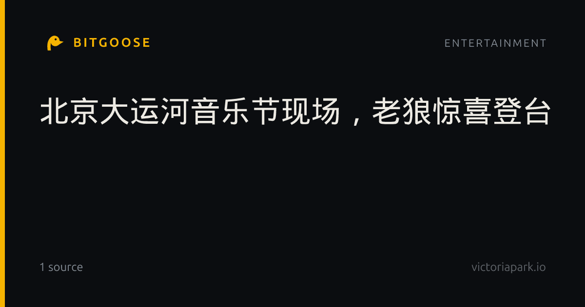 北京大运河音乐节现场，老狼惊喜登台