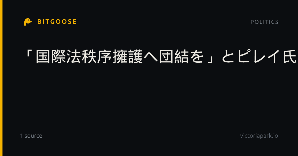 「国際法秩序擁護へ団結を」とピレイ氏