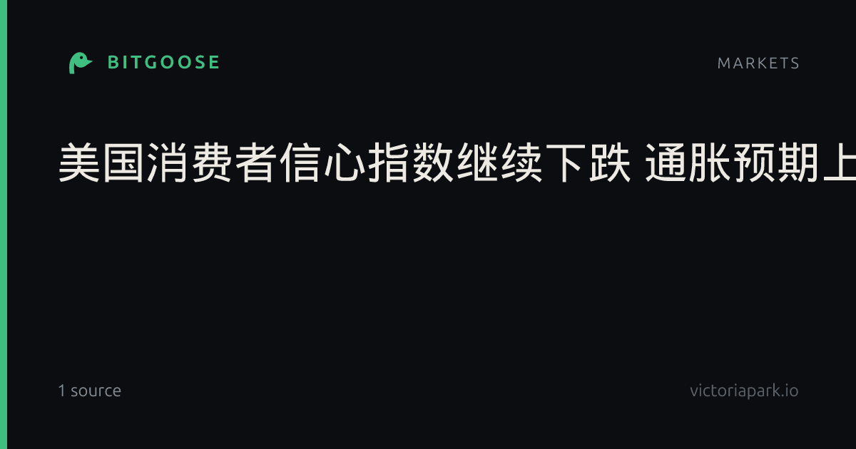 美国消费者信心指数继续下跌 通胀预期上升