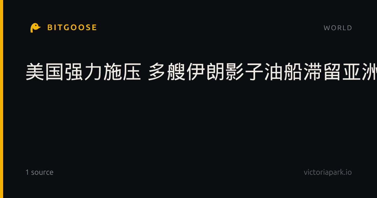 美国强力施压 多艘伊朗影子油船滞留亚洲海域