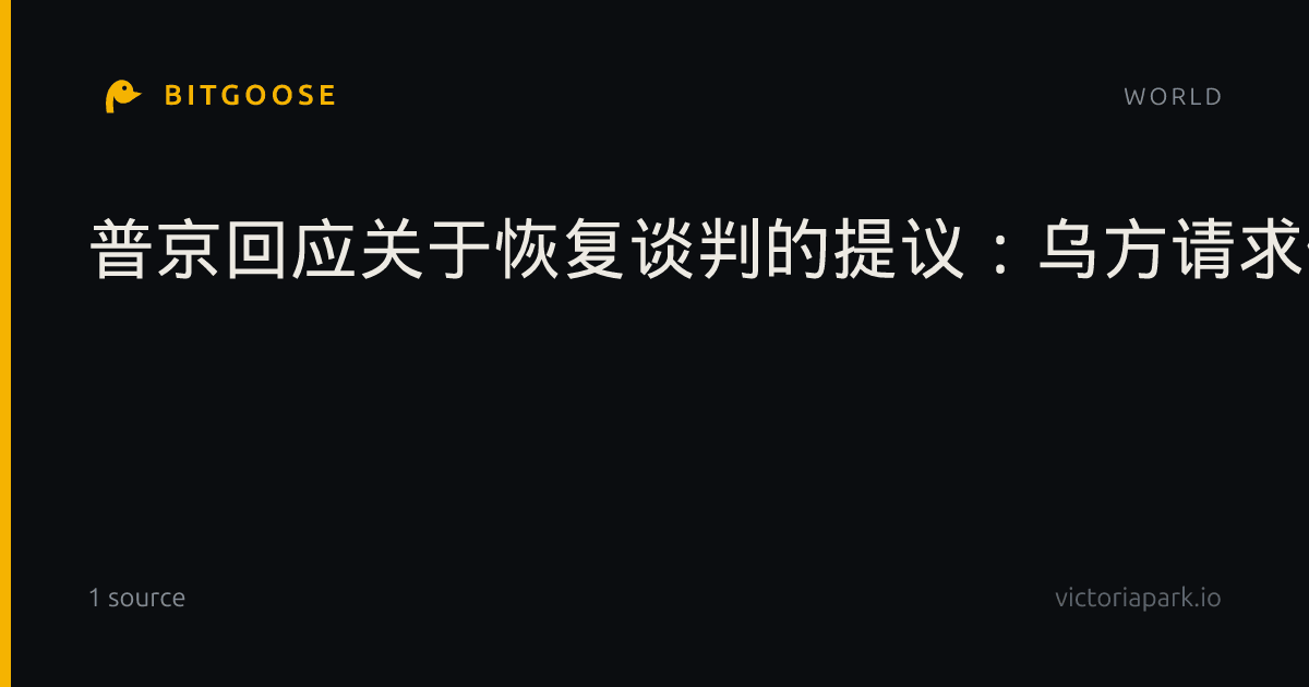 普京回应关于恢复谈判的提议：乌方请求停火，是因为俄方报复性打击成效显著