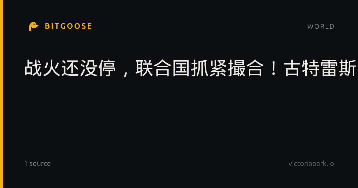 战火还没停，联合国抓紧撮合！古特雷斯与伊朗外长会谈