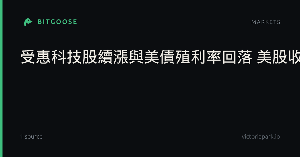 受惠科技股續漲與美債殖利率回落 美股收高