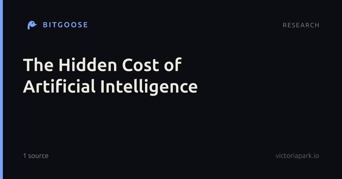 The Hidden Cost of Artificial Intelligence