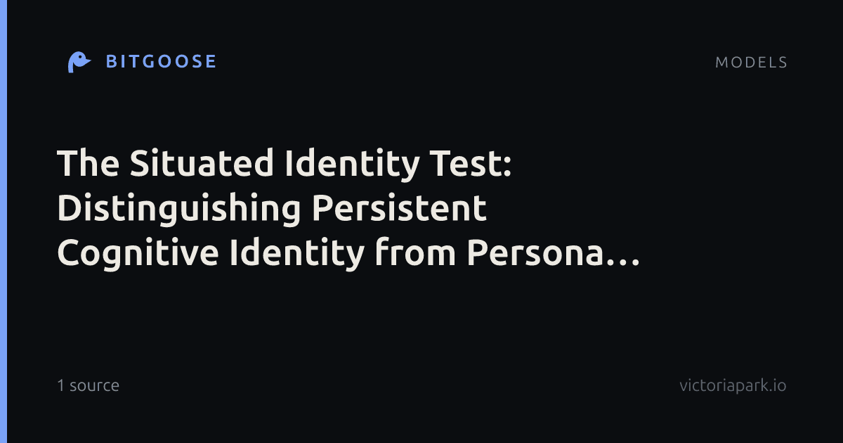 The Situated Identity Test: Distinguishing Persistent Cognitive Identity from Persona Imitation