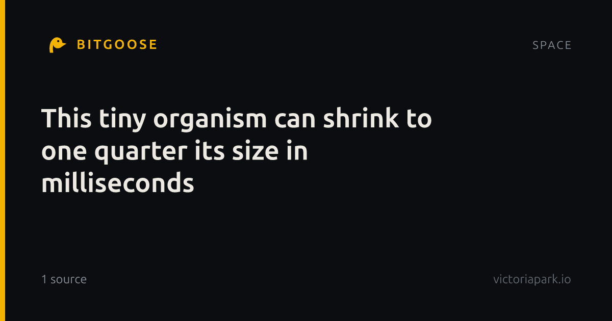This tiny organism can shrink to one quarter its size in milliseconds