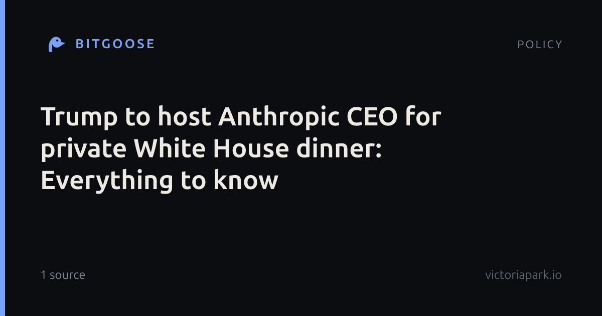 Trump to host Anthropic CEO for private White House dinner: Everything to know