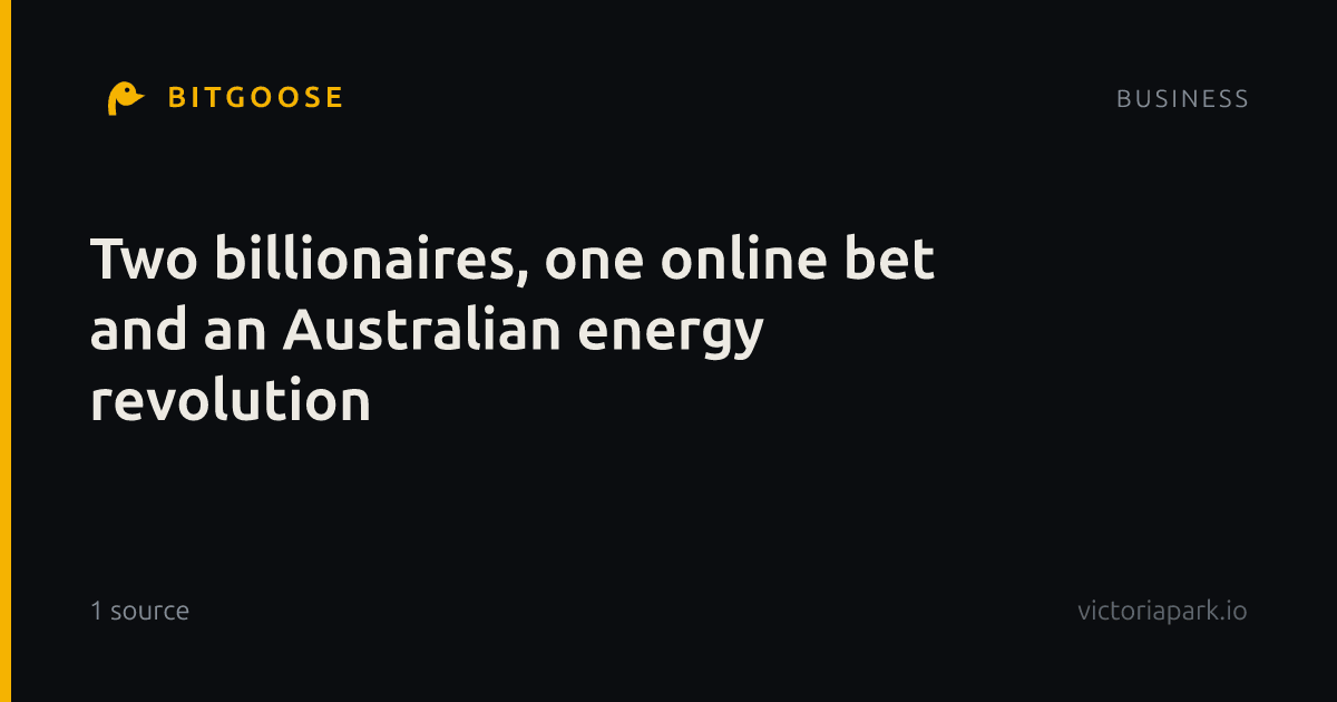 Two billionaires, one online bet and an Australian energy revolution