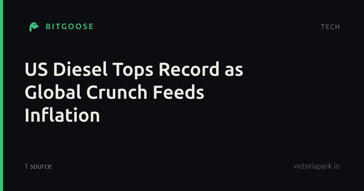 US Diesel Tops Record as Global Crunch Feeds Inflation