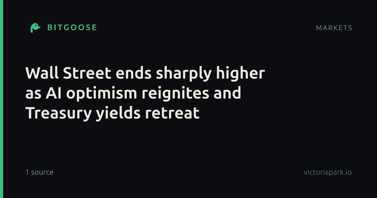 Wall Street ends sharply higher as AI optimism reignites and Treasury yields retreat