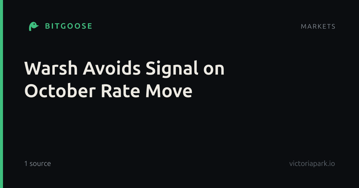 Warsh Avoids Signal on October Rate Move