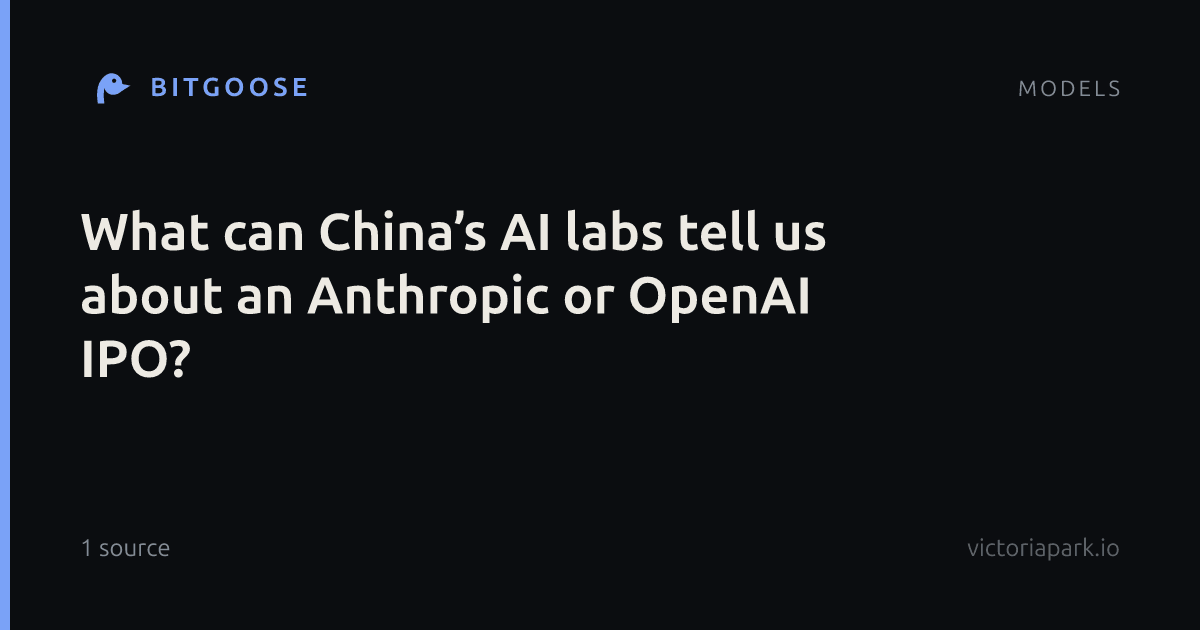 What can China’s AI labs tell us about an Anthropic or OpenAI IPO?