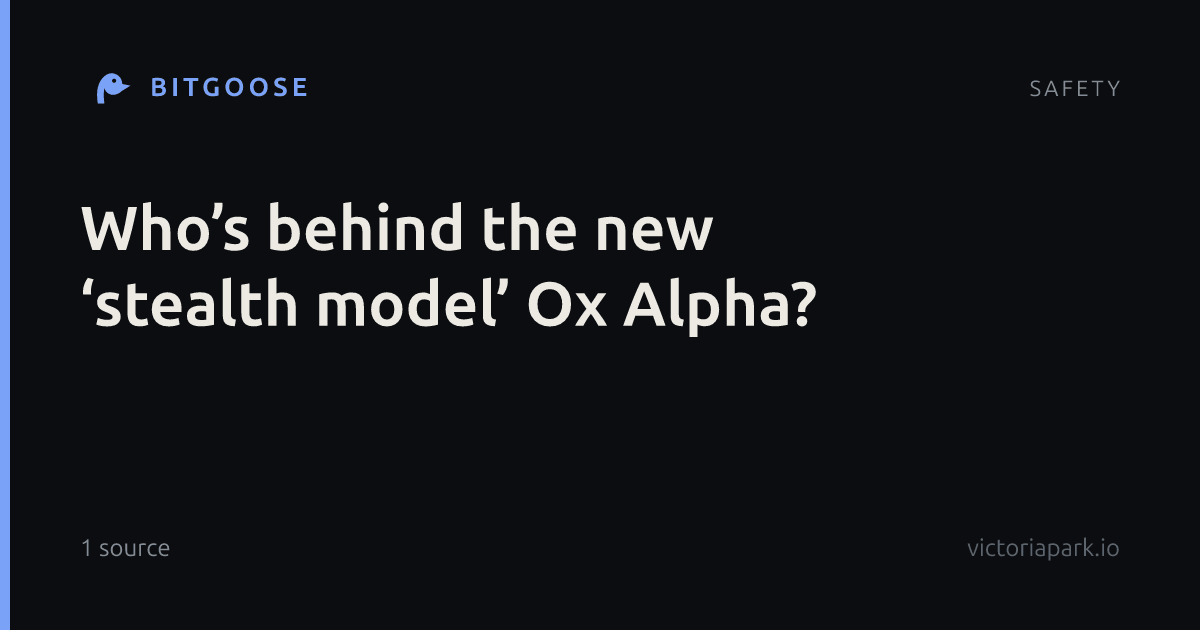 Who’s behind the new ‘stealth model’ Ox Alpha?
