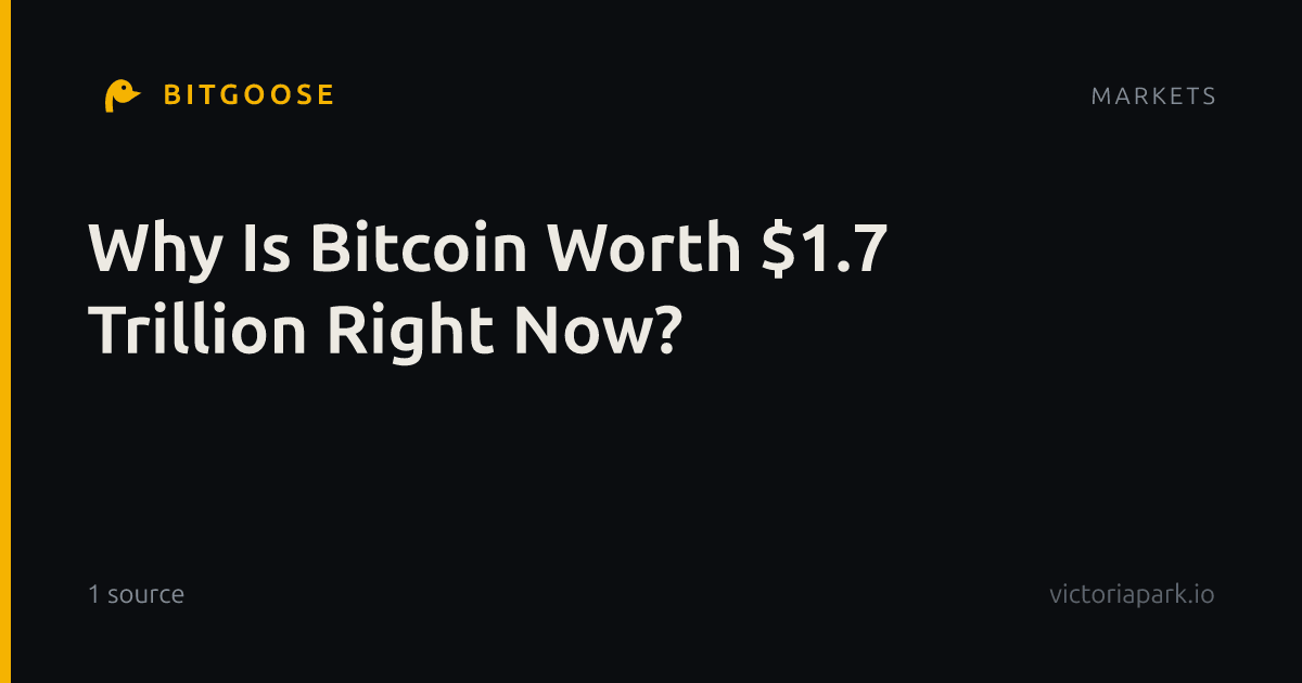 Why Is Bitcoin Worth $1.7 Trillion Right Now?