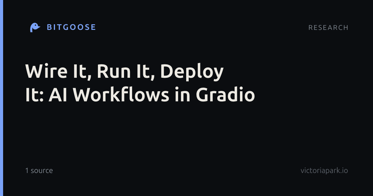 Wire It, Run It, Deploy It: AI Workflows in Gradio