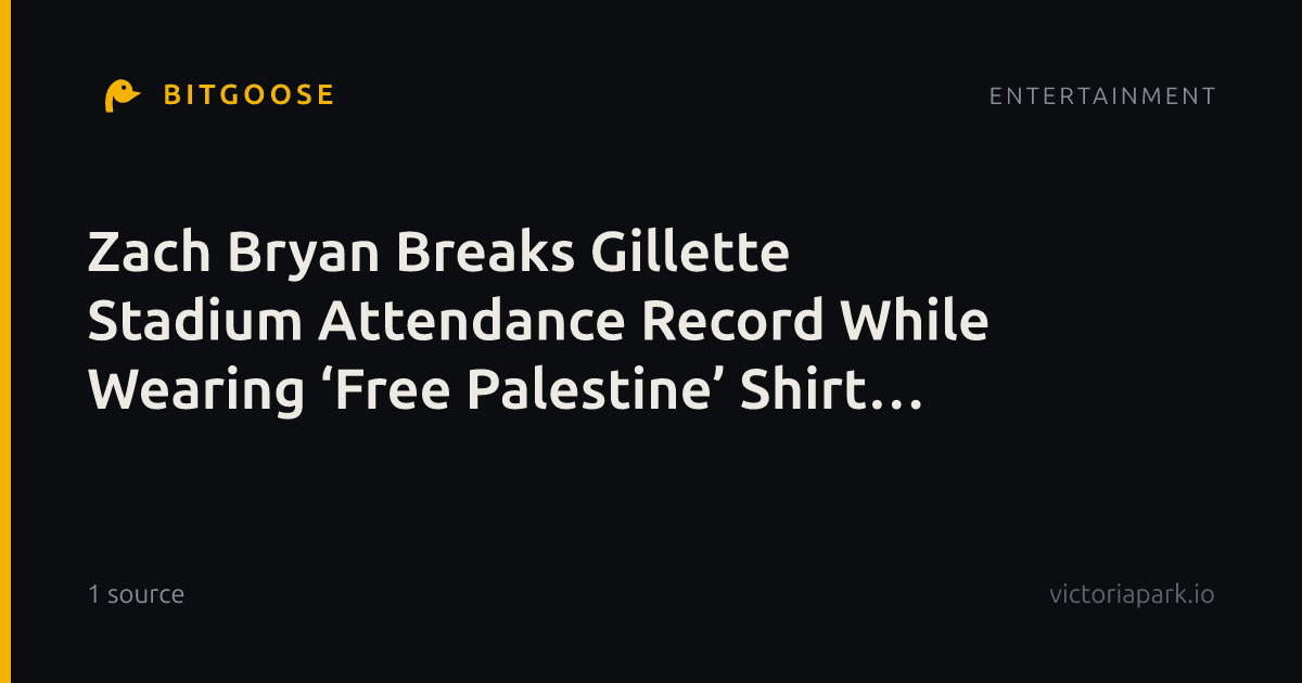Zach Bryan Breaks Gillette Stadium Attendance Record While Wearing ‘Free Palestine’ Shirt Again